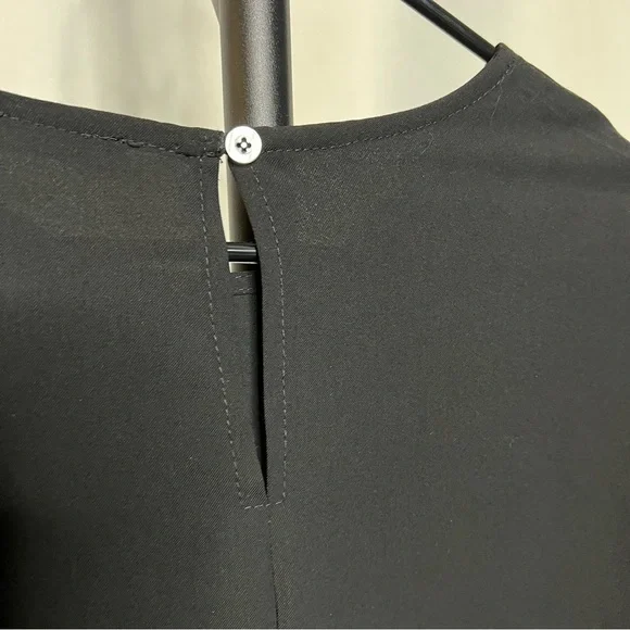 Very J Black Shift Dress with Rainbow Pom Pom Ruffle Sleeves Small - Picture 8 of 11